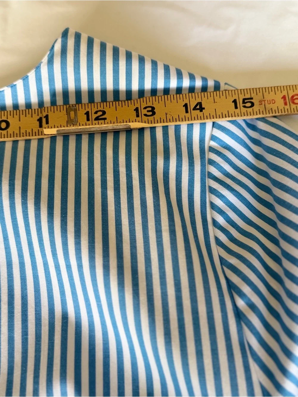 J Crew Blue/White Stripped Wrap Dress Cotton Poplin Size 2